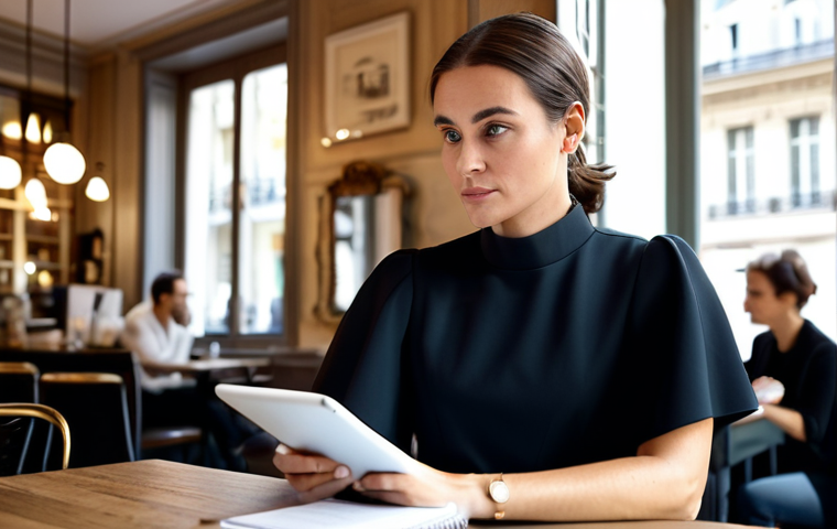 미용사 연봉 협상 전략 - Confident Hairdresser Preparing for Negotiation**

"A professional female hairdresser, in her late 2...