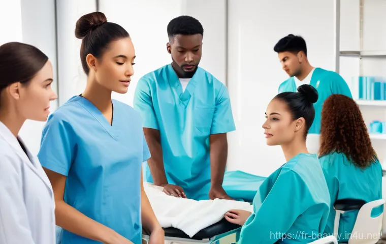 피부 관리 전문가 연봉 협상 팁 - A tranquil and luxurious spa environment, featuring a female client relaxing in a plush, modest whit...