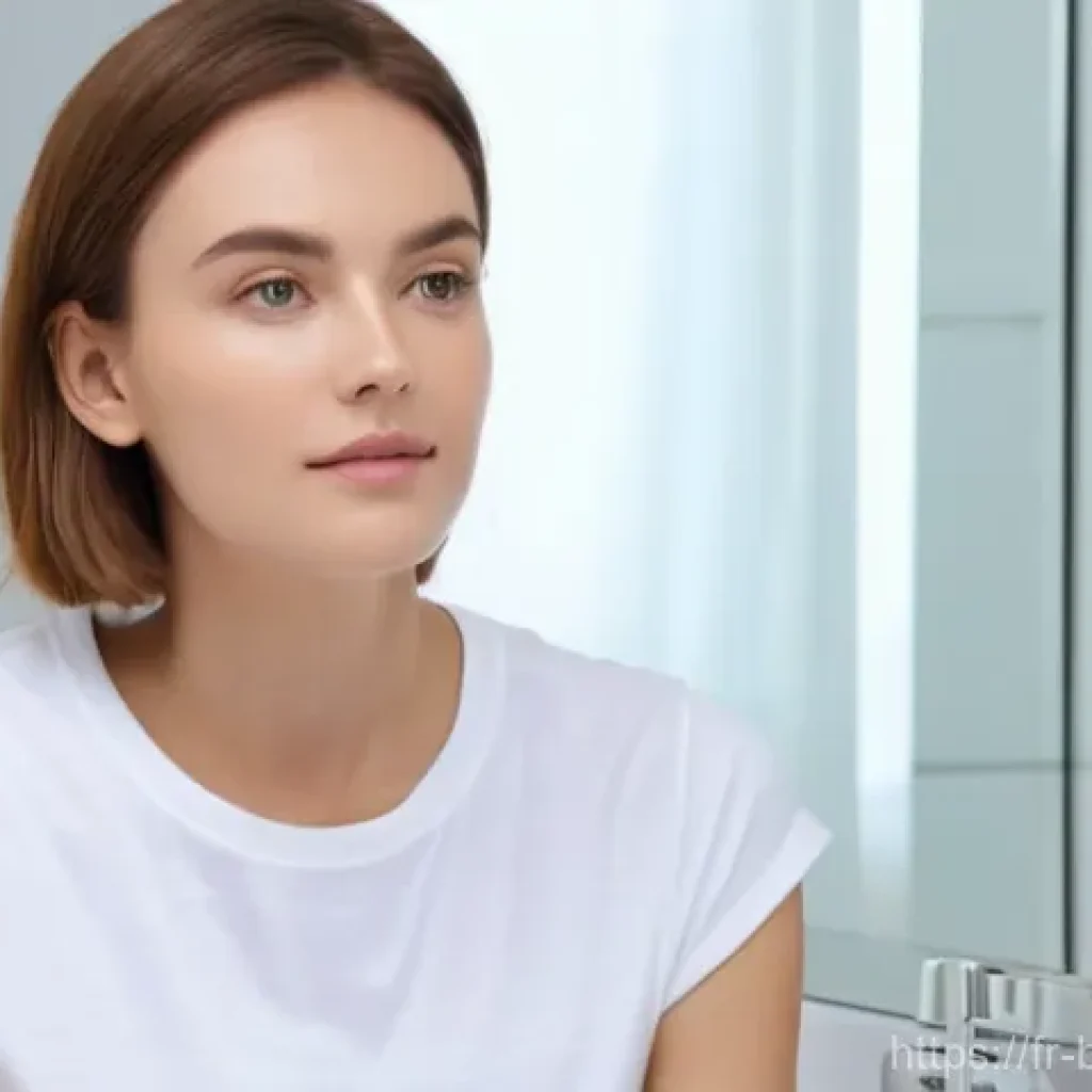 피부 미용 트렌드 분석 - **Prompt 1: "Skinimalism & Healthy Barrier Focus"**
    A young woman (20s-30s) with a naturally rad...