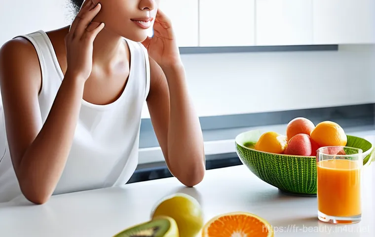 피부 미용 트렌드 분석 - **Prompt 2: "Personalized Tech & Sustainable Beauty Ritual"**
    A person (30s) is in a modern, eco...