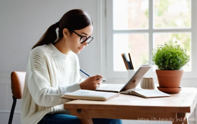 미용사 재직 중 자격증 준비 방법 - **Prompt:** A chic and professional female hairdresser, in her late 20s, wearing a fashionable yet p...